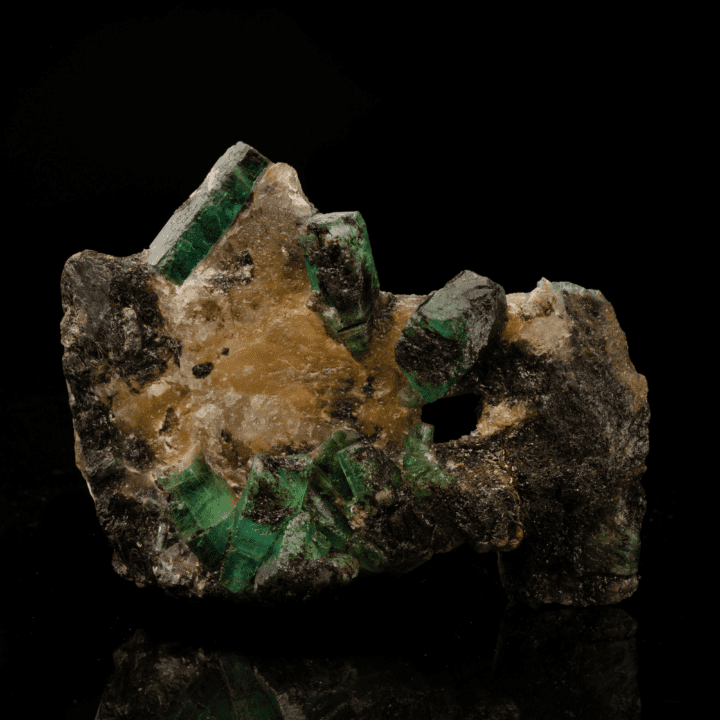 Emerald on Calcite and Biotite Matrix - Image 2