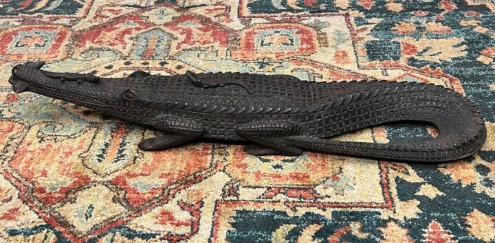 Wooden Crocodile with Offering Chamber