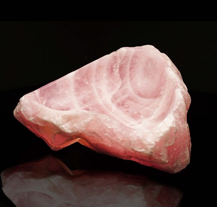 Large Rose Quartz Bowl From Brazil // 47 Lb.