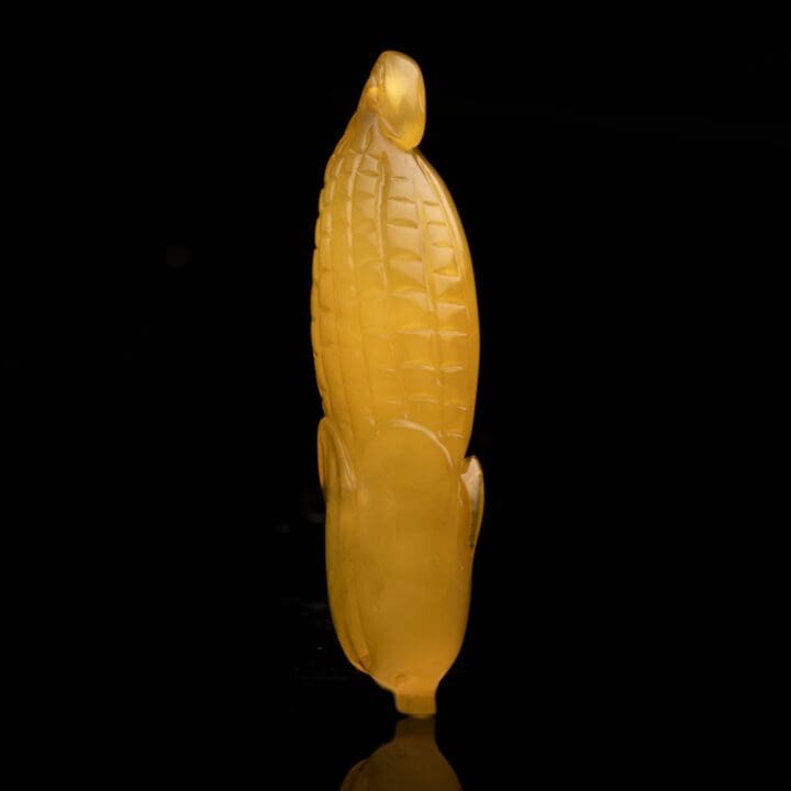 Carved Butterscotch Amber Ear of Corn Pendant // 8.48 Grams - Image 2