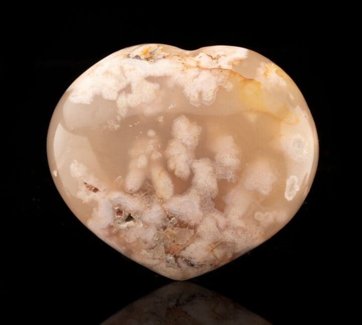 Carnelian Flower Agate Heart // 225 Grams