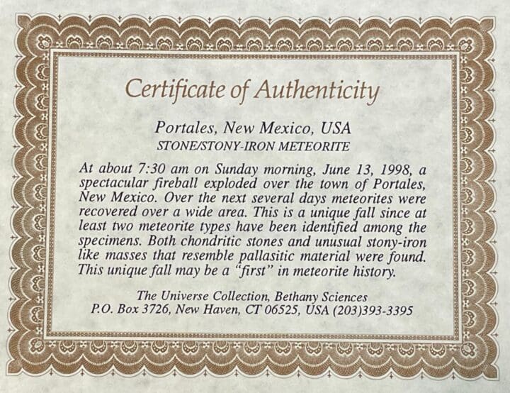 Portales Meteorite // 1.89 Grams - Image 4