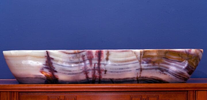 Long Banded Onyx Freeform Bowl // 33 Lb. - Image 2