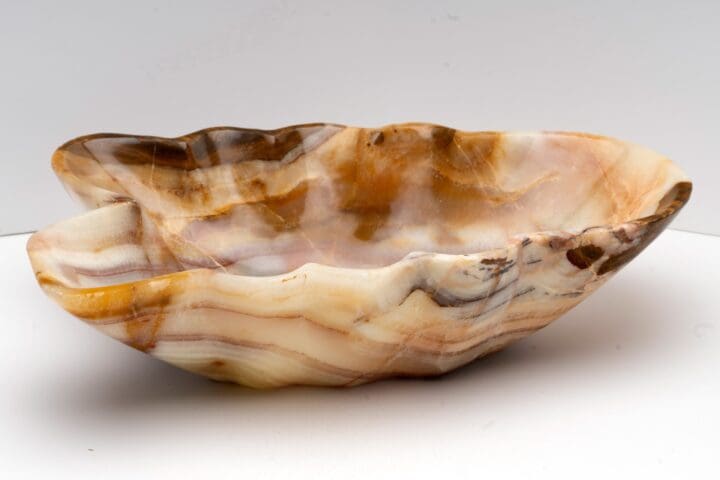 Banded Onyx Freeform Bowl // 8 Lb.