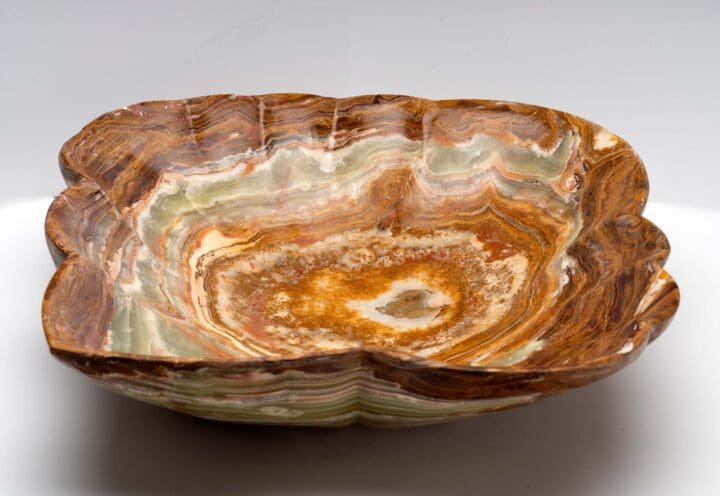 Banded Onyx Freeform Bowl // 20.5 Lb.