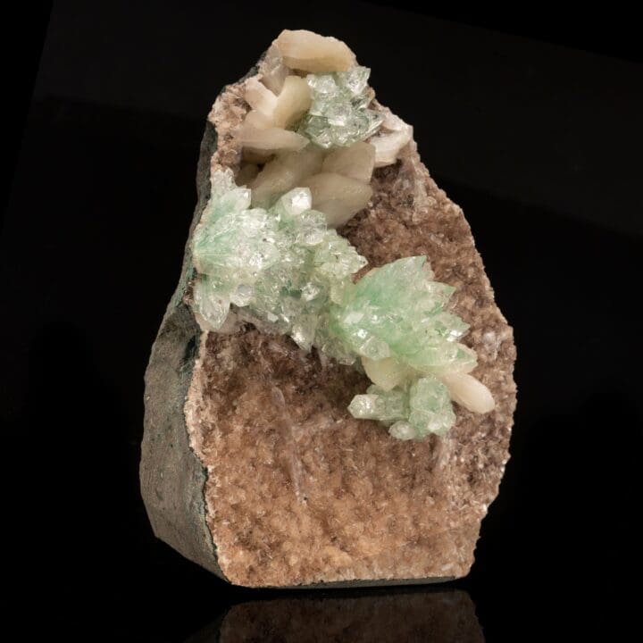 Green Apophyllite and Stilbite on Red Heulandite // 1.10 Lb. - Image 2