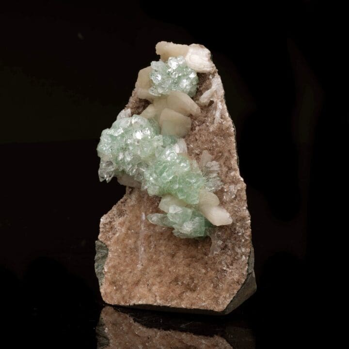 Green Apophyllite and Stilbite on Red Heulandite // 1.10 Lb. - Image 3