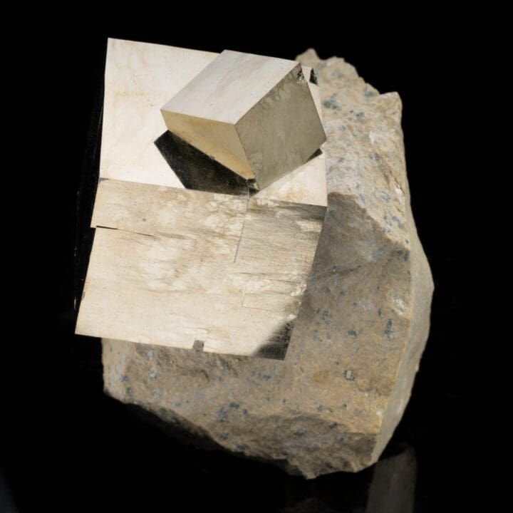 Spanish Pyrite Cubes on Basalt Matrix // 1.54 Lb.