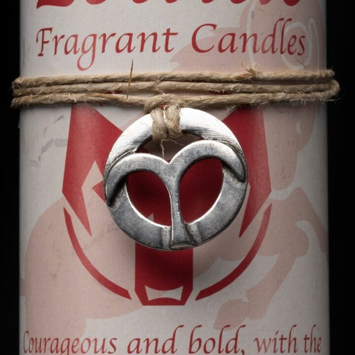 Aries Zodiac Pendant Candle - Image 2