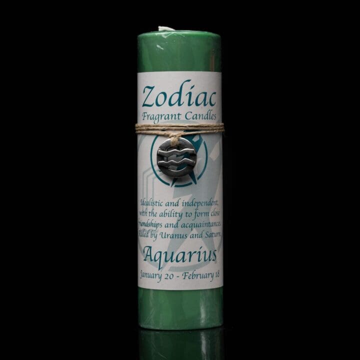 Aquarius Zodiac Pendant Candle