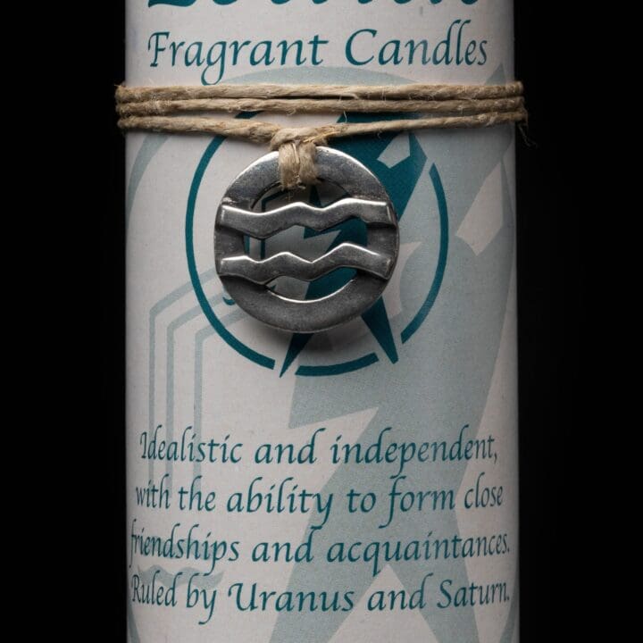 Aquarius Zodiac Pendant Candle - Image 2