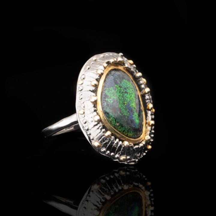 Boulder Opal Ring // Size 7.5 - Image 2