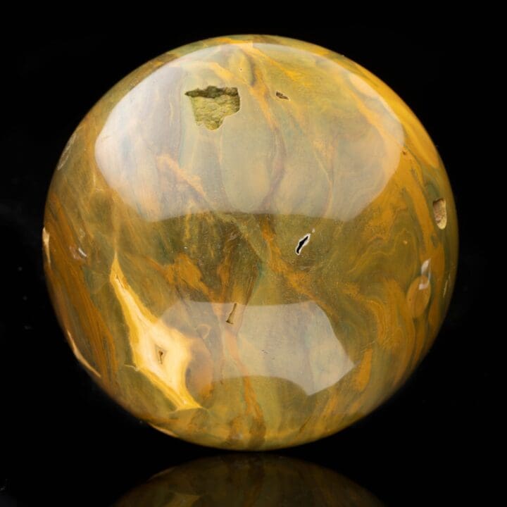 Hand-Carved Orbicular Jasper Sphere // 3.96 Lb. - Image 3