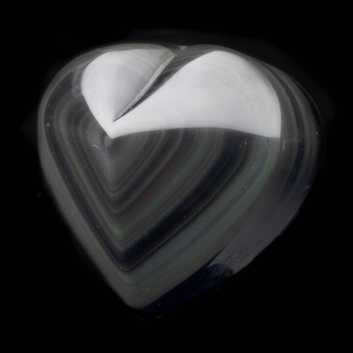 Hand-Carved Rainbow Obsidian Heart // 422 Grams - Image 3