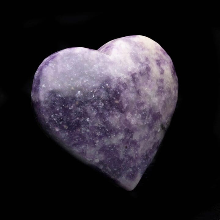 Hand-Carved Lepidolite Heart // 100 Grams - Image 2