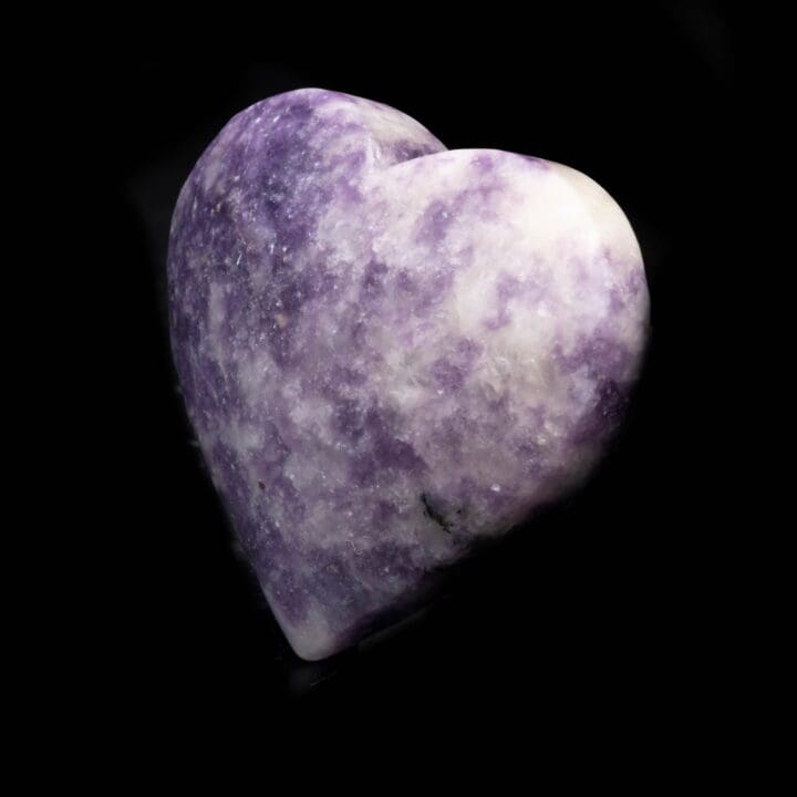 Hand-Carved Lepidolite Heart // 100 Grams - Image 3