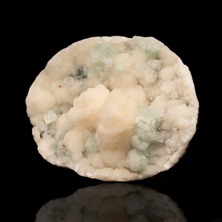 Stilbite Bowtie on Green Apophyllite and Stilbite Matrix