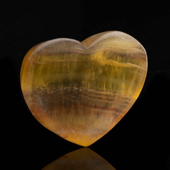 Banded Yellow Fluorite Heart Dish // 104 Grams - Image 2