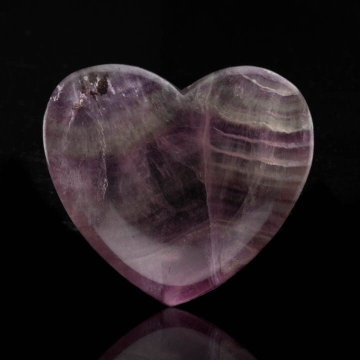 Purple Fluorite Heart Dish // 158 Grams