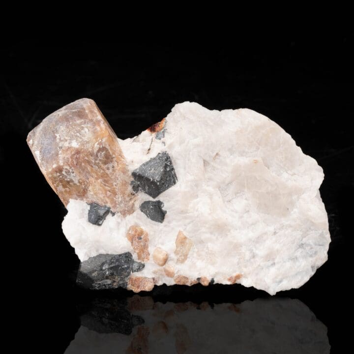 Willemite and Franklinite on Calcite // 195 Grams