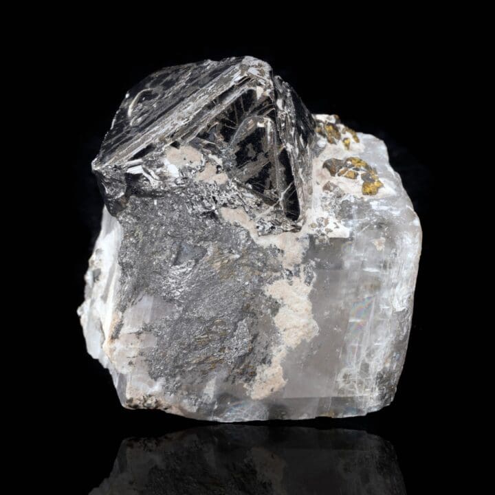 Carrollite on Calcite With Chalcopyrite // 134 Grams