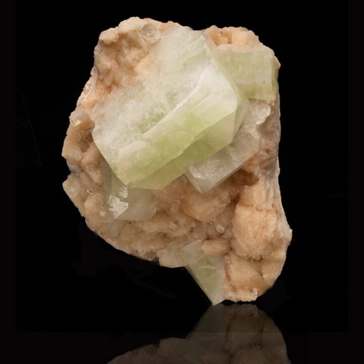 Green Apophyllite on Stilbite // 9 Lb.