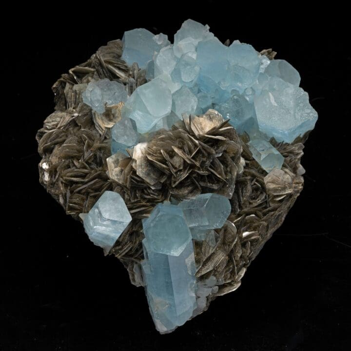 Aquamarine on Muscovite // 6.5 Lb.