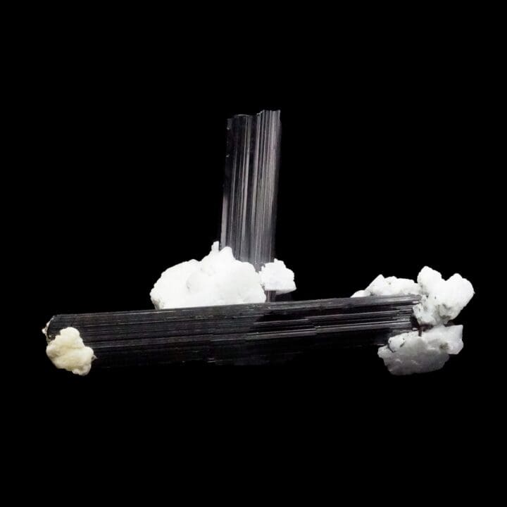 Black Tourmaline With Albite // 39 Grams