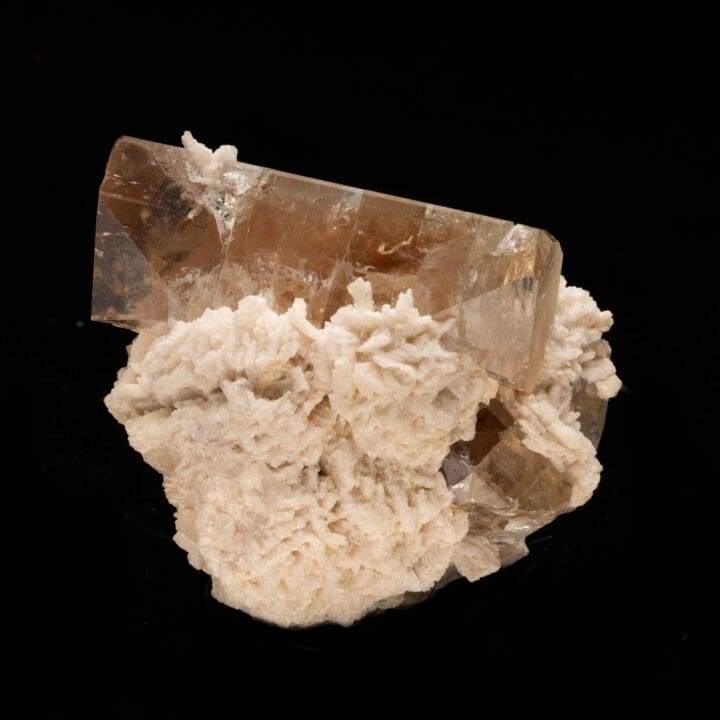 Double Terminated Champagne Topaz on Albite // 243 Grams - Image 3