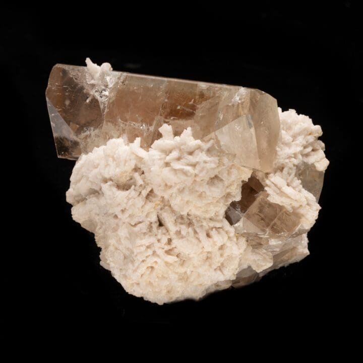 Double Terminated Champagne Topaz on Albite // 243 Grams - Image 2