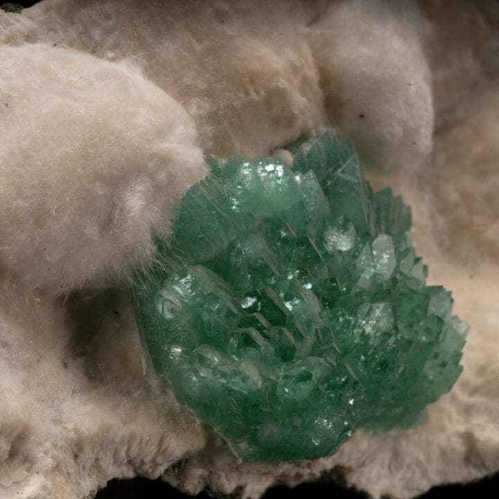 Green Apophyllite on Okenite // 447 Grams - Image 4