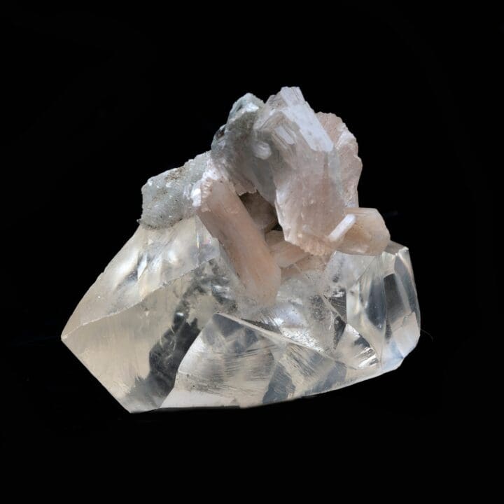 Calcite With Stilbite and Green Heulandite From India - Image 2