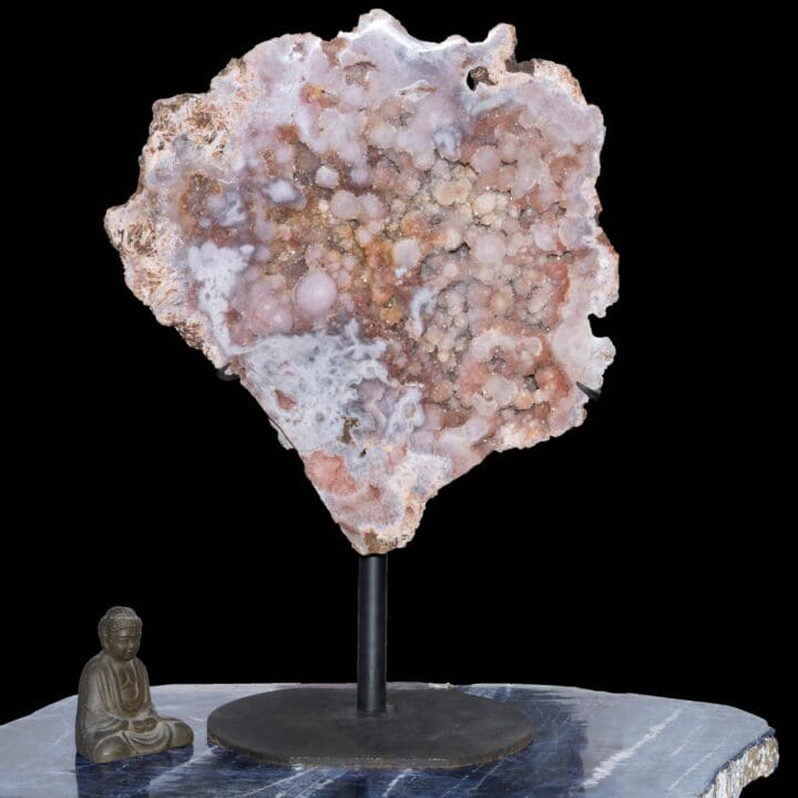 Pink Amethyst Geode Slice From Brazil on Custom Stand // 51.5 Lb.