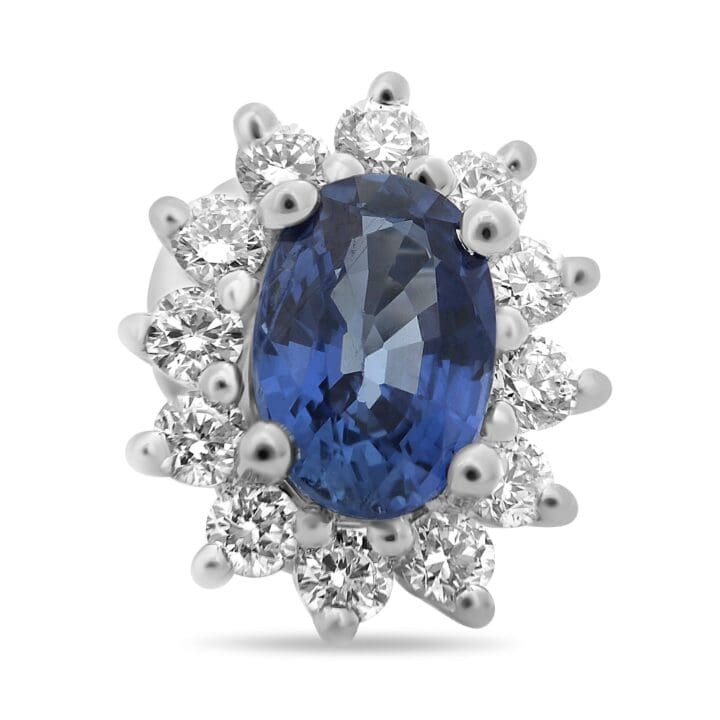Pear-shaped Sapphire Stud Earrings - Image 2