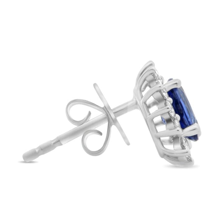 Pear-shaped Sapphire Stud Earrings - Image 3