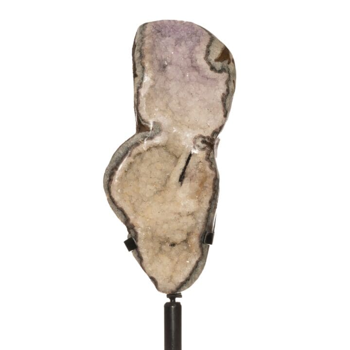 Amethyst, Quartz, and Citrine Geode on Stand