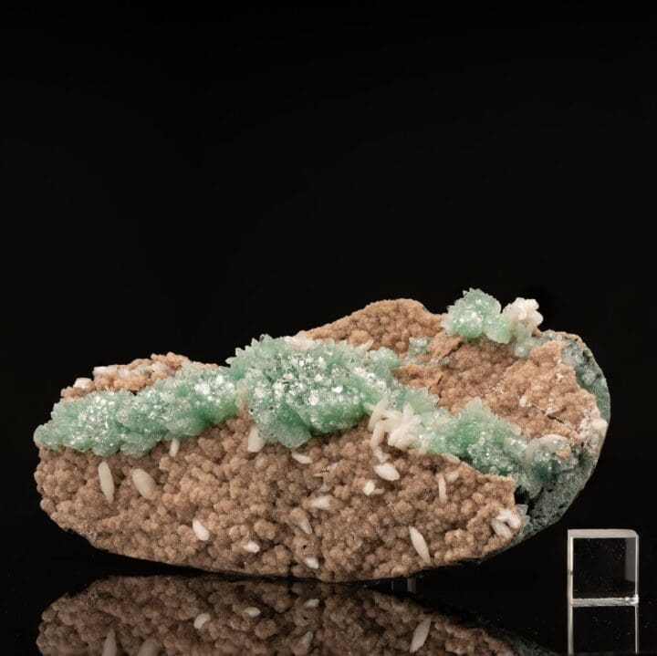 Floral Green Apophyllite and Stilbite on Heulandite Matrix - Image 2