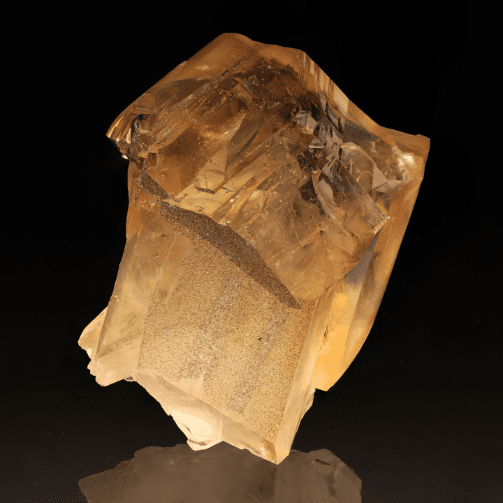 Golden Calcite with Druzy Quartz - Image 3