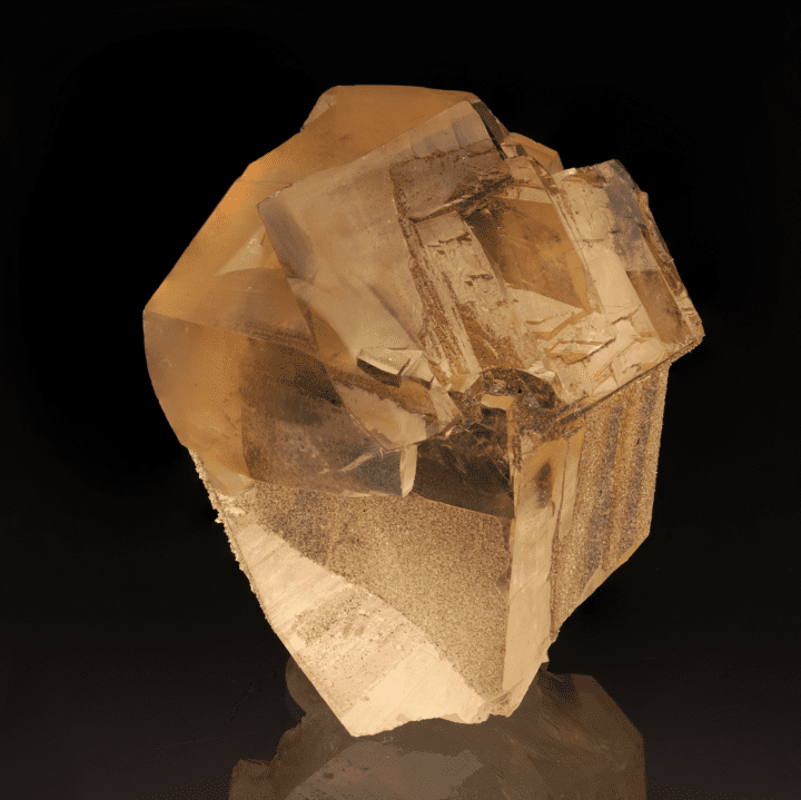 Golden Calcite with Druzy Quartz - Image 4
