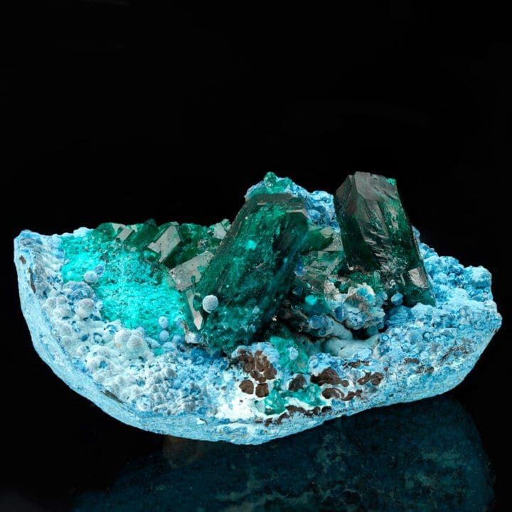 Museum Quality Dioptase on Plancheite - Image 3