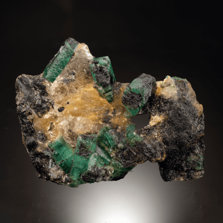 Emerald on Calcite and Biotite Matrix - Image 3