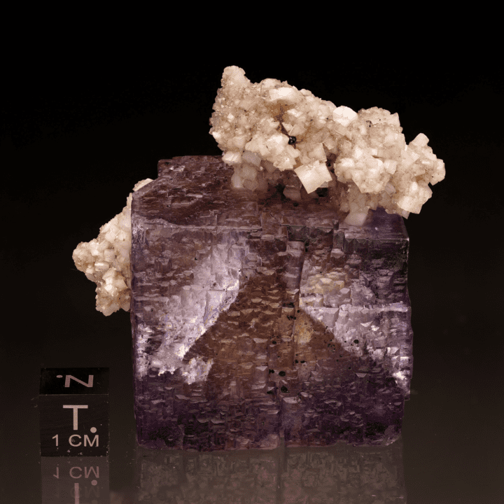 Barite on Purple Fluorite - Image 3