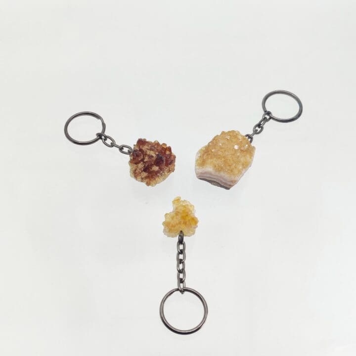 Citrine Cluster Keychain
