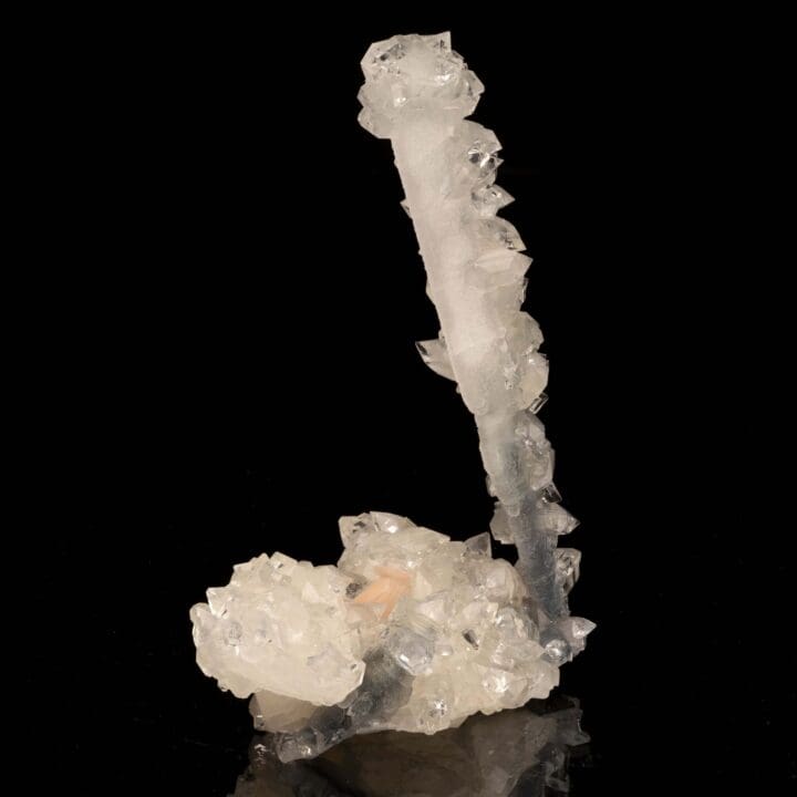 Apophyllite "Lollipop" with Calcite over Agate Stalactite - Image 4