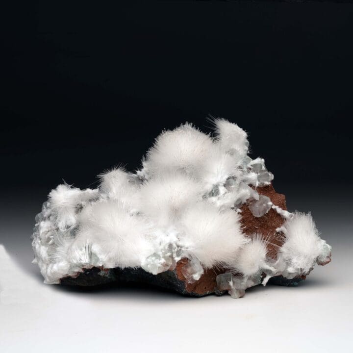 Mesolite and Apophyllite on Red Heulandite - Image 5