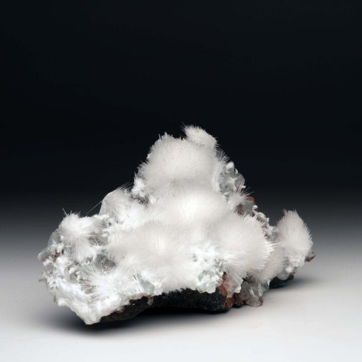 Mesolite and Apophyllite on Red Heulandite - Image 7