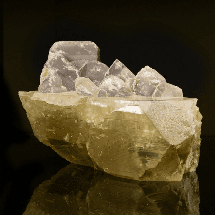 Spodumene with Smoky Quartz