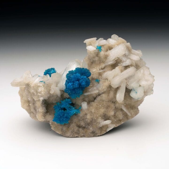 Cavansite and Stilbite on Matrix // Ver. 2
