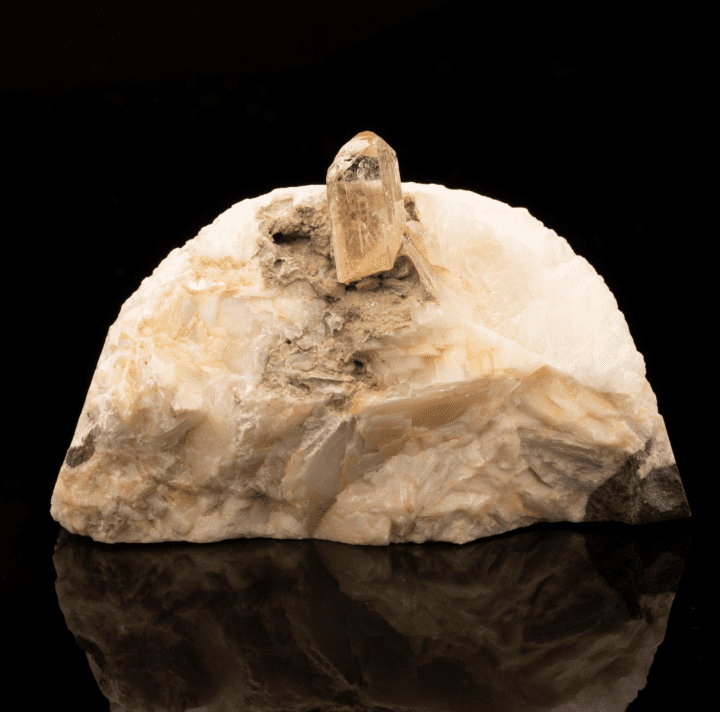 Imperial Topaz on Calcite Matrix // Ver. 2