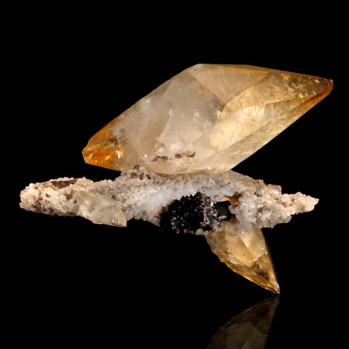 Elmwood Calcite on Barite With Sphalerite // 1.23 Lb.